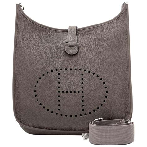 hermes grey crossbody bag